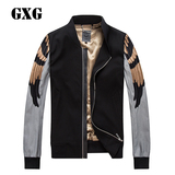 GXG男装2015秋季商场同款男士修身时尚都市黑灰夹克外套 53121062