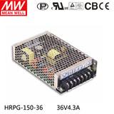 正品台湾明纬1U外形开关电源 HRPG-150-36  DC36V 150W  4.3A