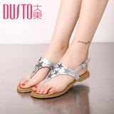 DUSTO/大东2016夏季新款韩版低跟夹趾女鞋凉鞋DW16X1237A