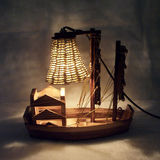 帆船实木台灯 创意卧室床头灯节能小夜灯 创意礼品婚庆新奇礼物