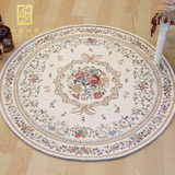 欧式地毯 桌子地毯圆形 客厅卧室厨房毯 白底韩系多色可选 利多
