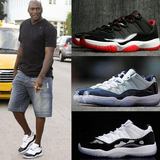 网面透气Nike Air Jordan/乔丹11代aj11黑红乔治城篮球鞋男鞋女鞋