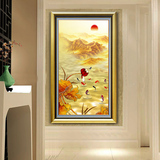 娜露可 九鱼图挂画新中式装饰画 现代室内玄关客厅走廊过道壁画