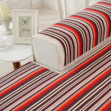 全棉四季沙发垫子防滑加厚组合皮沙发条纹夏季红木粗布布艺沙发垫