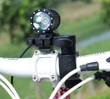 山地自行车电动车电瓶车前灯带喇叭 超亮LED电子铃铛骑行配件装备