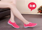 夏季老北京女布鞋穿透气平跟网鞋夏天女士平底一脚蹬运动休闲鞋子