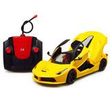 玩具赛车模型可开门遥控汽车充电遥控车方向盘漂移超大男儿童电动