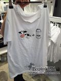 【现货】韩国东大门正品代购女装 奶牛 新款小T恤 水洗棉