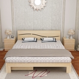 简约现代实木床1.5米木板床成人双人床1.8米松木单人床1.2米