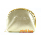 欧舒丹化妆包 定制金色软皮质感精美化妆包 最新专柜赠品化妆包