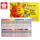 日本进口SAKURA樱花牌50色油画棒 可水洗绘图画笔 儿童无毒软蜡笔