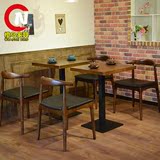 厂家直销 咖啡厅西餐厅桌椅组合 茶餐厅实木椅 奶茶店甜品店简约
