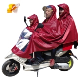 母子雨衣电动车自行车加厚加大加肥单双人雨披摩托车三人雨衣包邮