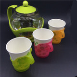 创意一次性纸杯托纸杯架环保无毒无味塑料开水隔热托纸杯防烫杯