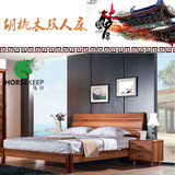 中式实木原木床婚床1.5米1.8米双人床储物箱气动高箱床排骨架卧室