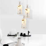 现代简约LED餐吊灯三头白色玻璃温馨吧台灯创意田园餐厅灯可调光