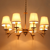 铁意 美式铜灯复式楼客厅欧式现代风格简约全铜卧室灯具餐厅吊灯