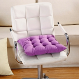 餐椅垫子 时尚印花办公室学生软垫子新款纯色磨毛棉绒布坐垫 加厚
