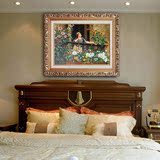 卧室床头装饰画欧式壁画客厅餐厅玄关挂画人物墙画风景有框画油画