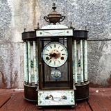 西洋钟表 珐琅彩座钟表 景泰蓝老座钟 老式机械钟表 古玩古董