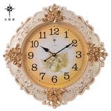 北极星欧式复古田园客厅创意挂钟卧室装饰时钟艺术装饰品牌大钟表
