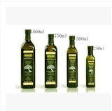 250ml500ml750ml山茶油瓶玻璃透明墨绿橄榄油瓶方形圆形核桃油瓶