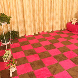 美凤特厚绒面地毯拼图地垫 方块拼接可裁剪泡沫满铺客厅卧室