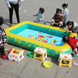 装广场公园充气水池玩具生意摆摊加厚儿童宝宝磁性钓鱼池玩具套