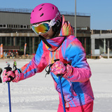 POLISI滑雪服女套装户外单双板加厚防水保暖登山服立体修身冲锋衣