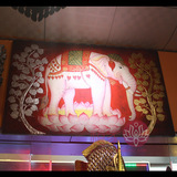 泰国手绘大象装饰画泰式大象壁画140*95东南亚手绘大象背景画H
