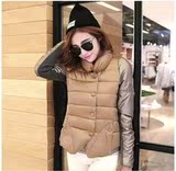 包邮2016冬装新款韩版修身气质棉袄立领时尚短款大码棉衣女外套