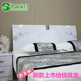 现代简约板式烤漆床头欧式包革床头韩版床头柜板1.8米1.5米2米