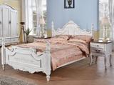 美式床实木床框架床1.5米1.8米双人床仿古彩绘公主床婚床包邮