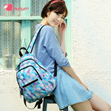 momogirl夏季新款小双肩包女休闲旅行书包 中学生女背包韩版可爱