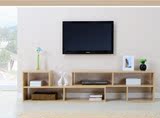 板式简约现代小户型卧室地柜客厅伸缩组合电视机柜矮柜组装柜宜家