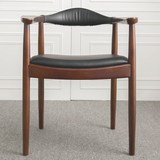 餐椅现代简约美式咖啡椅欧式实木电脑椅子会议洽谈椅水曲柳总统椅