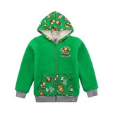 【R菲家】童装齐齐蛙新款男童冬装鸭子卡通绿色珊瑚绒童装外套