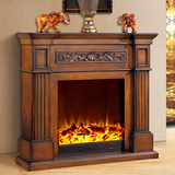 圣洛美 1.2米欧式壁炉 美式乡村仿真火焰电壁炉装饰柜 实木壁炉架