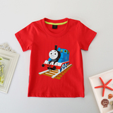 托马斯儿童红色T恤 2016新款夏装男童短袖全棉衣服中大童宝宝体恤