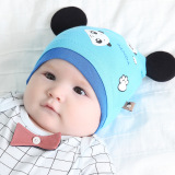天意熊 幼儿帽子男春天保暖护耳套头宝宝帽子 婴儿帽子3-6-9个月