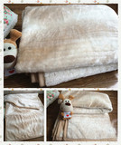 兔西西~外贸原单柔软毛绒秋冬多用加厚毛毯子休闲沙发毯单人双人