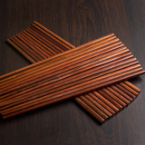 10双家用餐具套装天然木筷子礼品健康环保长筷子无漆蜡红檀木筷子