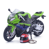 宝马S1000RR战斧超级摩托车儿童玩具合金仿真模型汽车 绿