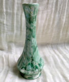 怀旧老库存 瓷器 陶瓷摆件 绿色彩瓷 花瓶 小号