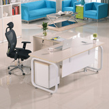 广州办公家具 现代钢架老板桌椅组合大班台简约现代主管桌经理桌