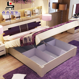 点点芳华 现代简约板式床1.5米1.8米双人床烤漆床 高箱储物床217