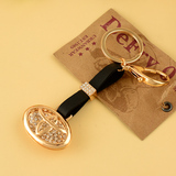 汽车钥匙扣女男韩国高档创意丰田简约皮带水钻个性饰品挂件钥匙链