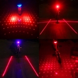 投影夜骑单车配件防追尾警示闪光灯自行车尾灯USB充电山地车激光