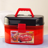 【现货】出口日本 迪士尼汽车总动员儿童玩具收纳箱 乐高收纳盒子