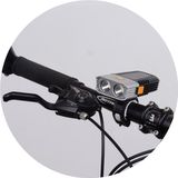 可夜骑自行车前灯USB充电强光双头车灯山地单车配件骑行装备18650